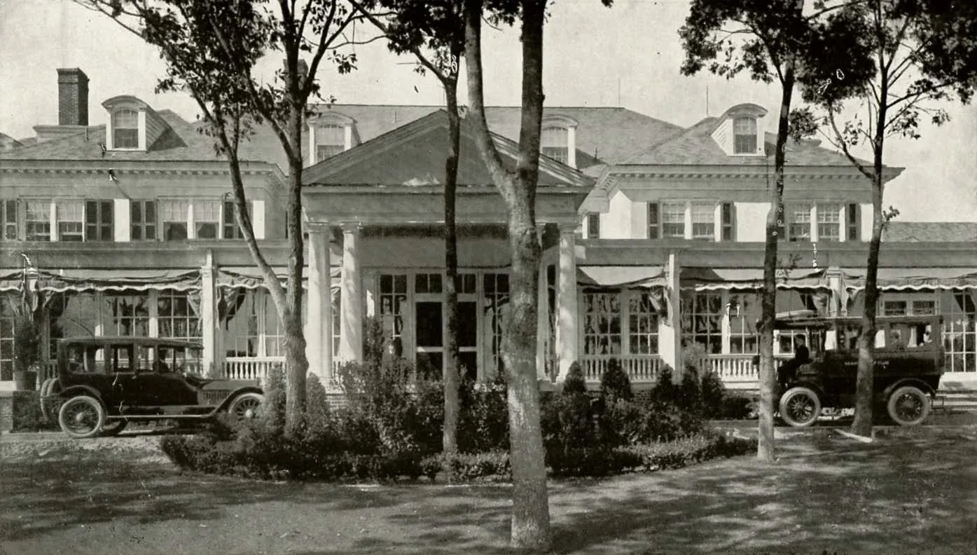 a house with trees around it