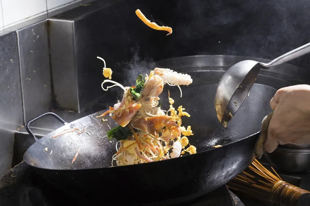 cooking food